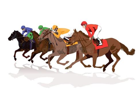 Horse Race clip art banner stock vector. Illustration of gambling ...