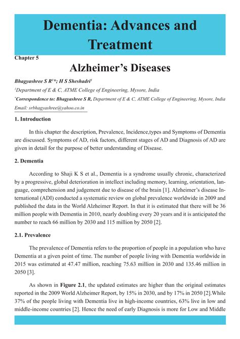 Pdf Alzheimers Disease