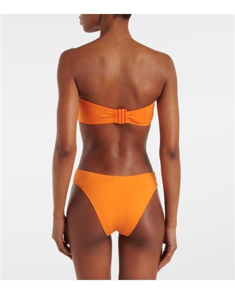 Eres Show Bandeau Bikini Top In Orange Lyst