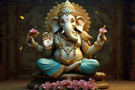 Ai Generated Beautiful Lord Ganesh Ai Generated 35918037 Stock Photo At