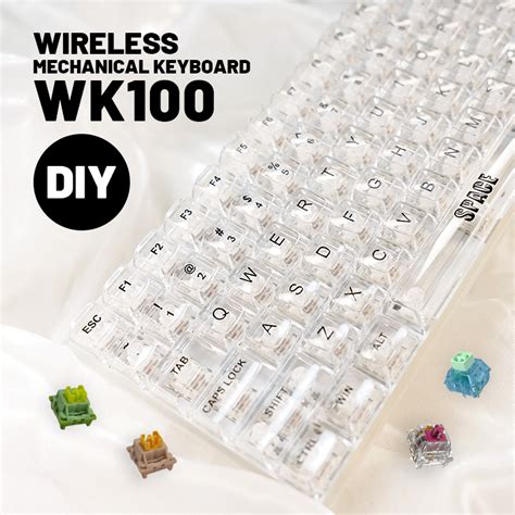 kit De Teclado Mecánico Inalámbrico WEIKAV WK100 RGB De Bricolaje Con