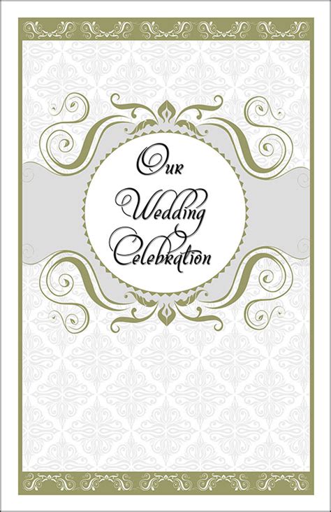 Wedding Program Cover Template 13e