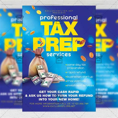 Tax Prep Service Flyer - Business PSD Template | ExclusiveFlyer