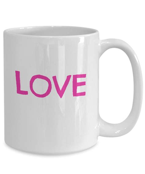 Taza De Amor Rosa Te Amo Amor Escrito En Taza De Café Rosa Etsy