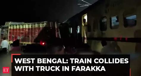 West Bengal Narrow Escape For Passengers As Train Collides With Truck