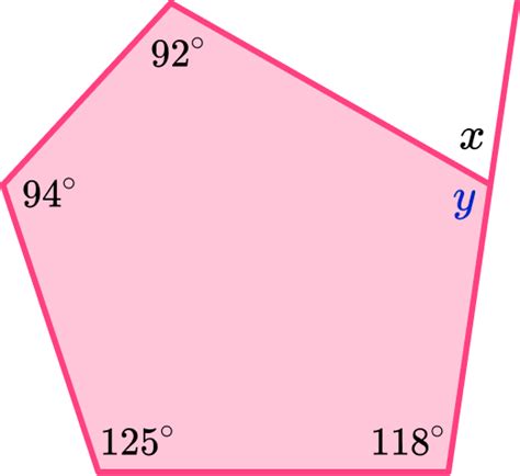 Angles In A Pentagon - GCSE Maths - Steps & Examples