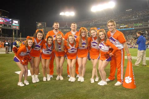 NFL and College Cheerleaders Photos: Clemson Cheerleaders Celebrate Win Over North Carolina