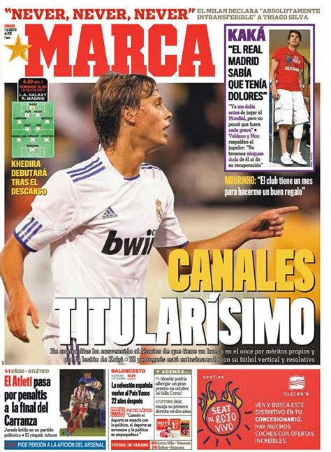 Sergio Canales En Portada Del Diario Marca