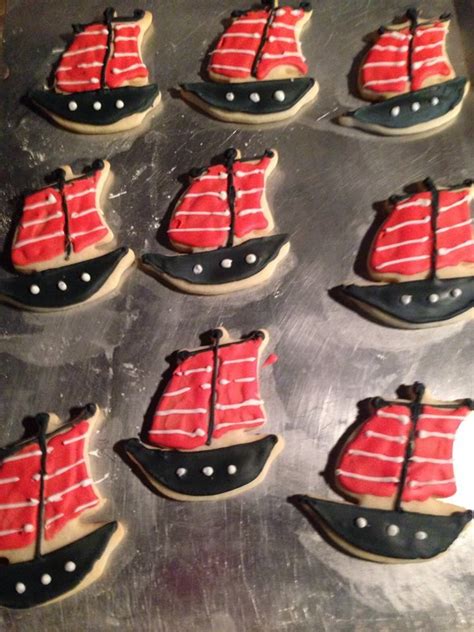 Pirate Ship Cookies Shipping Cookies Sugar Cookie Cookies