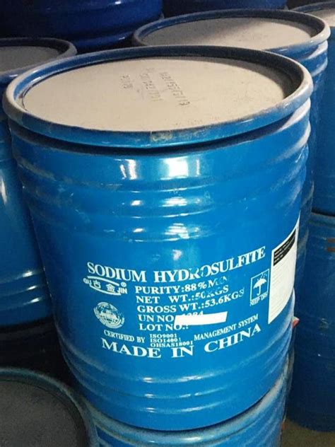 Sodium Hydrosulphite 88 Hydrous For Industrial Packaging Type Drum