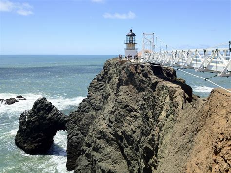 The view of the Point Bonita Lighthouse.