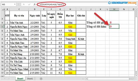 Hàm Đếm Các Giá Trị Giống Nhau Trong Excel Hướng Dẫn Chi Tiết Và Đầy Đủ