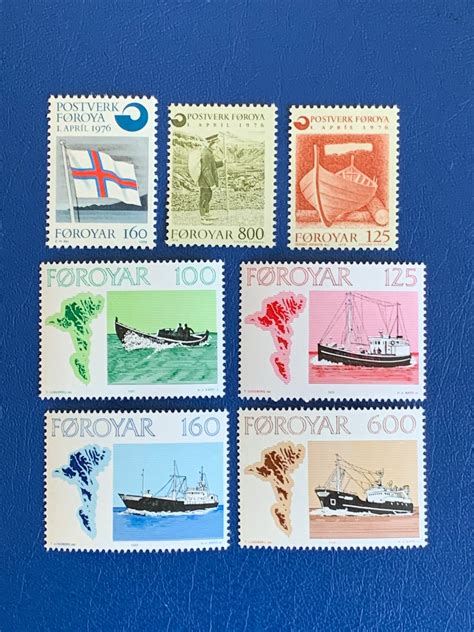 Faroe Islands Original Vintage Postage Stamps 1976 77 Postal Etsy