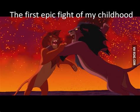 Simba vs Scar The frist epic battle.(Lion King) - 9GAG