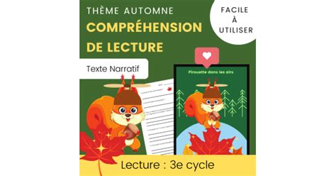 Compr Hension De Lecture Automne R Cit