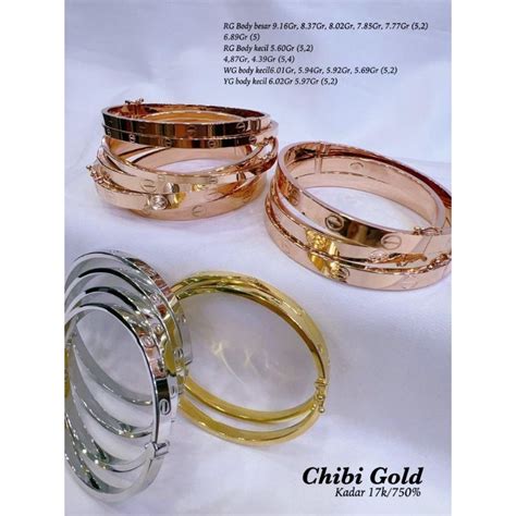 Jual Chibigold Bangle Ca Emas Kadar K Gelang Tangan Kaku Emas