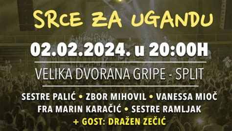 Humanitarni Koncert Srce Za Ugandu Velja E U Splitu Pjesmom Za