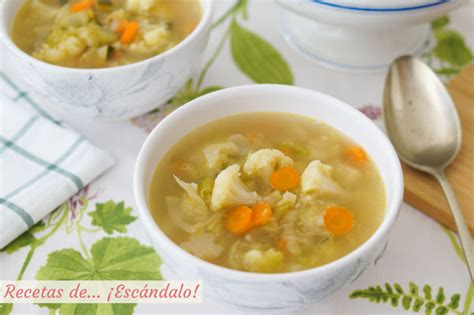 Sopa De Verduras Receta Saludable Y Reconfortante Recetas De ¡escándalo