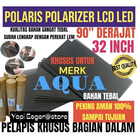 Jual Polaris Polarizer Lcd Led Aqua Inch Derajat Lapisan Plastik