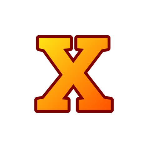 Letter x Generic gradient lineal-color icon