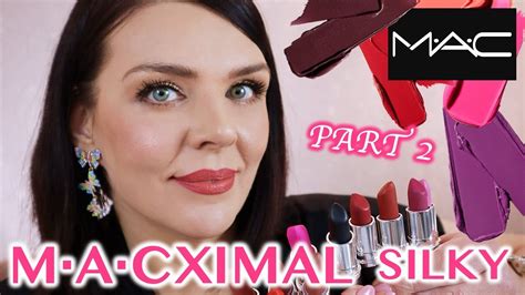 New MACXIMAL Lipstick Collection Review Swatches Part 2 YouTube