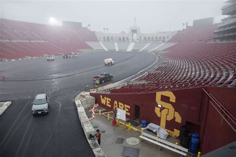 How NASCAR built a race track inside L.A.'s iconic Coliseum - Los ...