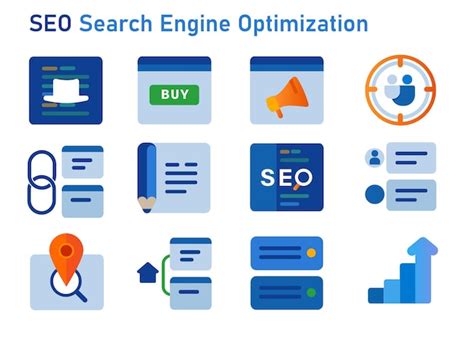 Premium Vector Seo Search Engine Optimization Icon Set Of White Hat