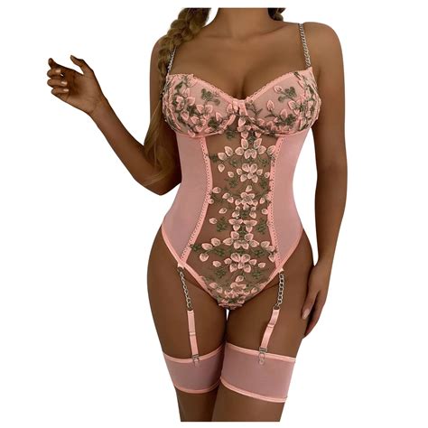 Hhei K Women S Charming Lingerie Mesh Lace Embroidered Lingerie One