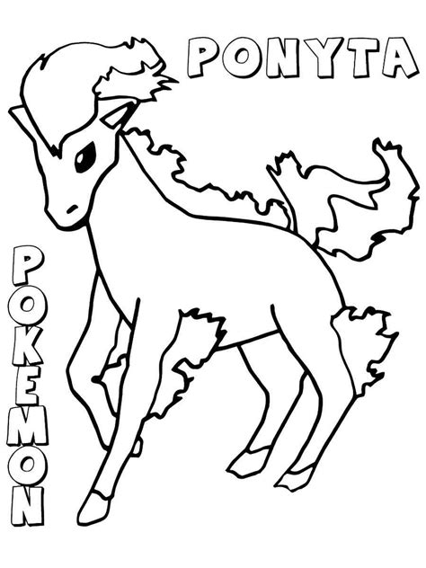 Pokemon Ponyta Coloring Pages Free Printable