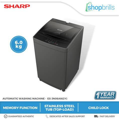 Sharp Es Jn A Gy Kg Fully Automatic Top Load Washing Machine