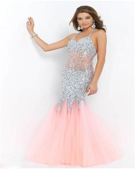 Buy 2017 Shiny Crystal Beading Mermaid Prom Dress 2016