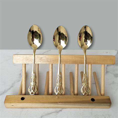 Jual AVELINE Sendok Garpu Stainless Steel Tebal Gold Sendok Makan