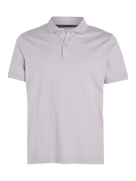 Calvin Klein Smooth Cotton Slim Fit Polo In Misty Lilac Northern Threads