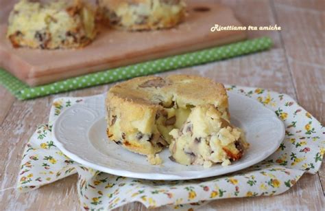 Tortini Di Patate E Funghi Con Cuore Filante Al Forno