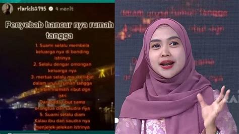 Postingan Soal Penyebab Hancurnya Rumah Tangga Bikin Heboh Ria Ricis