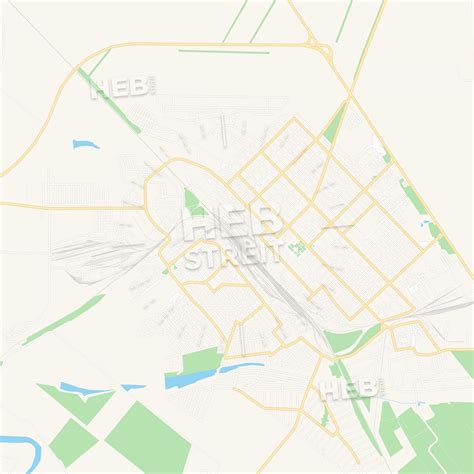Tikhoretsk, Russia Vector Map - Classic Colors - HEBSTREITS Sketches ...