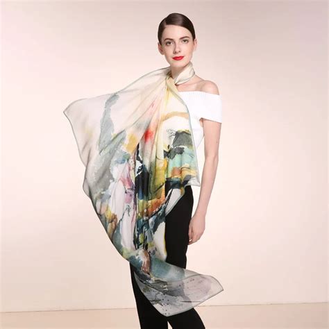 Buy Renyvtil Real Silk Scarf Long Big Scarves New