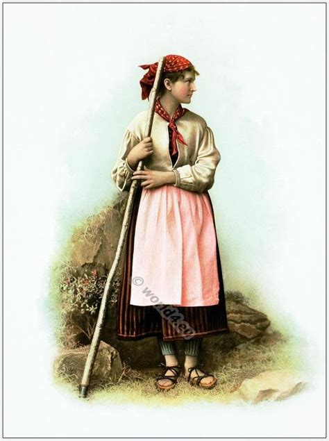 Woman From Uri Sch Chental Swiss National Costumes