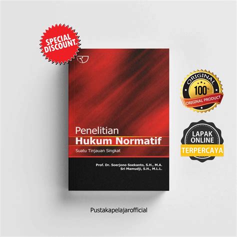 Jual Buku Penelitian Hukum Normatif Soerjono Soekanto Rajawali