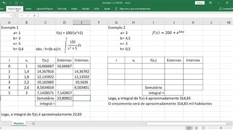 Integração Numérica Regra Dos Trapézios E O Excel Youtube