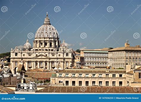 Cidade Estado Do Vaticano E A Bas Lica De St Peter Foto De Stock