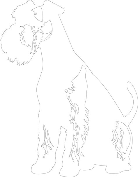 Welsh Terrier Outline Silhouette 38496415 Vector Art At Vecteezy