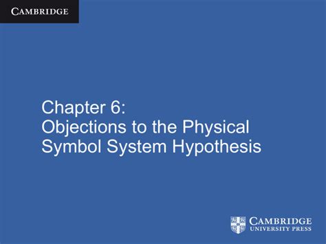 Objections to the Physical Symbol System Hypothesis