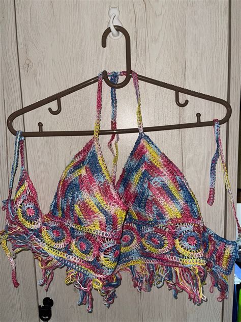 Crochet Top Bikini Women S Fashion Swimwear Bikinis Swimsuits On Carousell