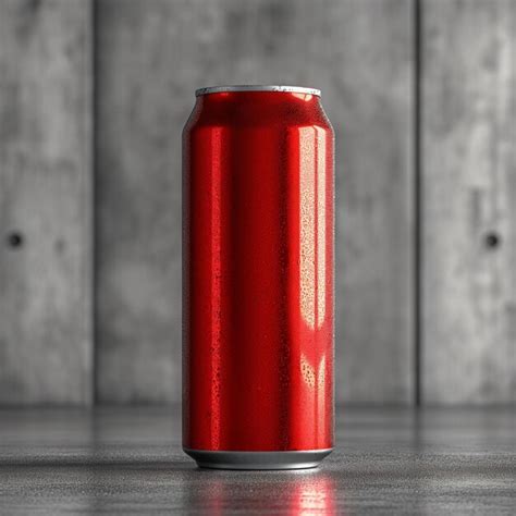 Premium Photo Red Energy Drink In Can