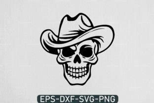 Cowboy Skeleton Svg Western Skull Svg Graphic By Uzzalroyy