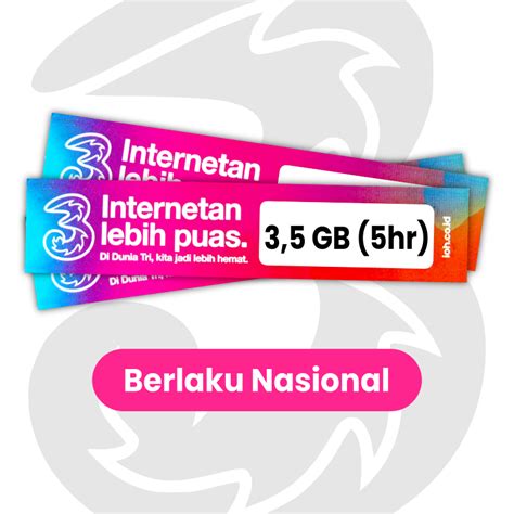 Jual Voucher TRI 3 5 GB 5 Hari Nasional Voucher Three Shopee