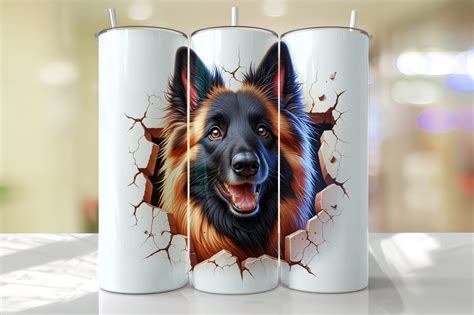 Belgian Tervuren Peeking Tumbler Wrap Graphic By Thedigitalstore