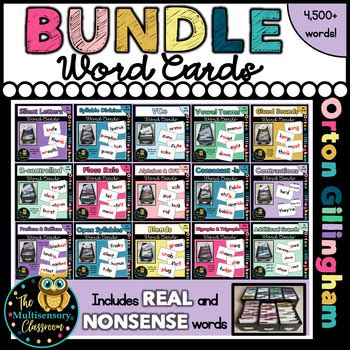 Orton Gillingham Word Cards The Bundle By The Multisensory Classroom