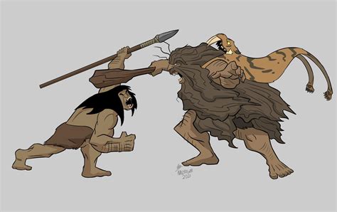 Spear Vs Captain Caveman By Nazrigar On Deviantart R Primalshow